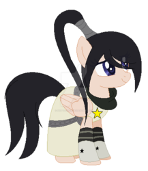 Size: 400x460 | Tagged: safe, artist:selenaede, artist:skittz-chan, pony, base used, crossover, obtrusive watermark, ponified, simple background, solo, soul eater, transparent background, tsubaki nakatsukasa, watermark