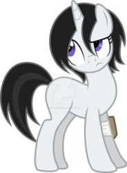 Size: 768x1041 | Tagged: safe, artist:decprincess, pony, bleach (manga), crossover, kuchiki rukia, obtrusive watermark, ponified, simple background, solo, transparent background, watermark