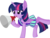 Size: 7638x5865 | Tagged: safe, artist:cyanlightning, twilight sparkle, alicorn, pony, 2 4 6 greaaat, g4, .svg available, absurd resolution, cheerleader, clothes, cute, ear fluff, female, lidded eyes, mare, megaphone, miniskirt, pleated skirt, simple background, skirt, smiling, solo, transparent background, twilight sparkle (alicorn), vector