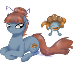 Size: 931x792 | Tagged: safe, artist:mondlichtkatze, gloom, pony, crossover, female, mare, pokémon, ponified, simple background, solo, transparent background