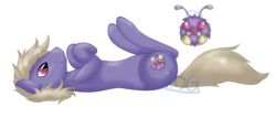 Size: 1652x707 | Tagged: safe, artist:mondlichtkatze, earth pony, pony, venonat, crossover, male, pokémon, ponified, simple background, solo, stallion, transparent background