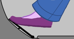 Size: 1338x718 | Tagged: safe, sci-twi, twilight sparkle, equestria girls, g4, driving, flats, legs, pedal, pedal pump, pedaling, pictures of legs