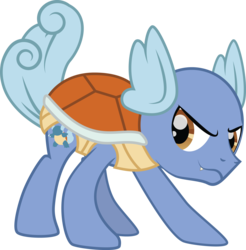 Size: 2387x2430 | Tagged: safe, artist:benybing, pony, wartortle, crossover, high res, pokémon, ponified, simple background, solo, transparent background