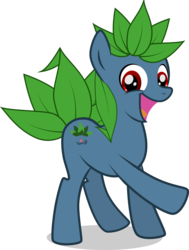 Size: 2657x3506 | Tagged: safe, artist:benybing, oddish, pony, crossover, high res, pokémon, ponified, simple background, solo, transparent background