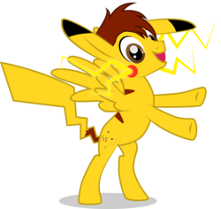 Size: 5554x5239 | Tagged: safe, artist:benybing, pikachu, pony, crossover, pokémon, ponified, simple background, solo, transparent background