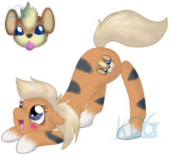 Size: 995x903 | Tagged: safe, artist:mondlichtkatze, growlithe, pony, crossover, cute, pokémon, ponified, simple background, solo, transparent background