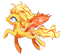 Size: 600x533 | Tagged: safe, artist:ipun, oc, moltres, pony, commission, crossover, deviantart watermark, heart, heart eyes, obtrusive watermark, pokémon, ponified, simple background, transparent background, watermark, wingding eyes