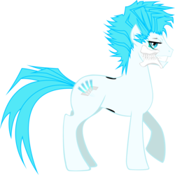 Size: 2116x2119 | Tagged: safe, artist:afunny, pony, bleach (manga), crossover, grimmjow jeagerjaquez, high res, ponified, simple background, solo, transparent background