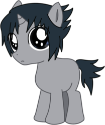 Size: 473x565 | Tagged: safe, artist:valichan, pony, crossover, naruto, ponified, simple background, transparent background, uchiha sasuke, younger