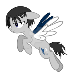 Size: 882x907 | Tagged: safe, artist:cutesieart, pony, attack on titan, crossover, levi ackerman, ponified, rivaille, solo
