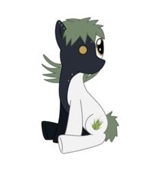 Size: 509x528 | Tagged: safe, artist:valichan, pony, crossover, naruto, ponified, simple background, solo, transparent background, zetsu