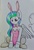 Size: 1737x2532 | Tagged: safe, artist:perezadotarts, pinkie pie, princess celestia, alicorn, pony, g4, adorasexy, bowtie, bunny ears, bunny suit, bunnylestia, clothes, colored, cuffs (clothes), cute, drawing, female, fishnet stockings, leotard, mare, pantyhose, paper, photo, pink leotard, playboy bunny, sexy, sitting, solo focus, tongue out, traditional art, wings