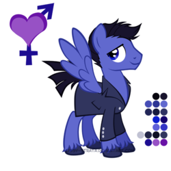 Size: 504x504 | Tagged: safe, artist:lissystrata, pegasus, pony, crossover, doctor who, jack harkness, ponified, reference sheet, simple background, solo, torchwood, transparent background