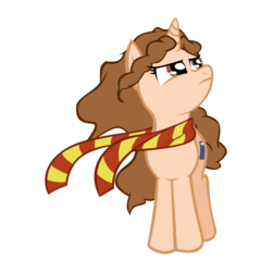 Size: 5315x5315 | Tagged: safe, artist:zackira, pony, crossover, harry potter (series), hermione granger, ponified, simple background, solo, transparent background