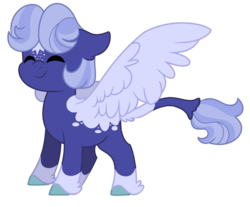 Size: 982x813 | Tagged: safe, artist:rosebuddity, oc, oc only, pegasus, pony, chibi, magical lesbian spawn, male, offspring, parent:princess luna, parent:twilight sparkle, parents:twiluna, solo, stallion