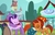 Size: 359x233 | Tagged: safe, screencap, firelight, starlight glimmer, stellar flare, sunburst, pony, unicorn, g4, my little pony: friendship is magic, the parent map, eyes closed, father and daughter, female, hug, male, mare, mother and son, stallion