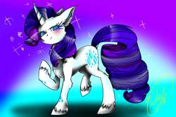 Size: 1095x730 | Tagged: safe, artist:55xxglai-s-z-s-exx55, rarity, pony, unicorn, g4, abstract background, chest fluff, female, mare, shoulder fluff, solo, unshorn fetlocks