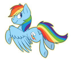 Size: 950x780 | Tagged: safe, artist:kiramera, rainbow dash, pegasus, pony, g4, female, looking back, mare, simple background, solo, transparent background