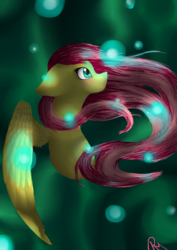 Size: 2480x3496 | Tagged: safe, artist:moon-wing, fluttershy, pegasus, pony, g4, bust, female, high res, mare, portrait, solo