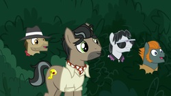 Size: 1920x1080 | Tagged: safe, screencap, biff, doctor caballeron, rogue (g4), withers, earth pony, pony, daring doubt, g4, my little pony: friendship is magic, group, henchmen, male, quartet, stallion