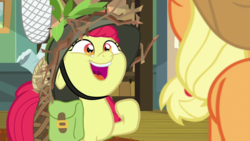 Size: 1920x1080 | Tagged: safe, screencap, apple bloom, applejack, pony, g4, going to seed