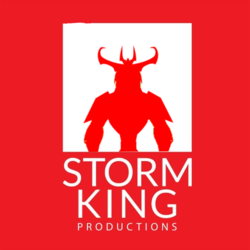 Size: 512x512 | Tagged: safe, artist:jrshinkansenhorse, edit, storm king, g4, my little pony: the movie, logo, logo edit, logo parody, storm king comics, storm king productions