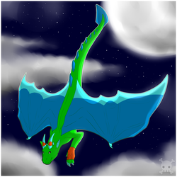 Size: 4050x4050 | Tagged: safe, artist:hannahsealy, oc, oc only, oc:fridis, dragon, clothes, flying, gloves, solo