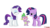 Size: 2500x1406 | Tagged: safe, artist:eugenebrony, rarity, spike, twilight sparkle, pony, unicorn, g4, the cutie pox, eyes closed, frown, heart eyes, rarity hair, simple background, transparent background, trio, unicorn twilight, wingding eyes