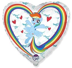Size: 787x748 | Tagged: safe, rainbow dash, pegasus, pony, g4, balloon, cloud, cute, dashabetes, female, heart, mare, merchandise, rainbow, simple background, solo, white background