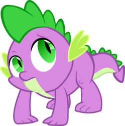Size: 3982x4000 | Tagged: safe, artist:fennrick, spike, dragon, g4, the return of harmony, male, quadrupedal spike, simple background, solo, transparent background, vector