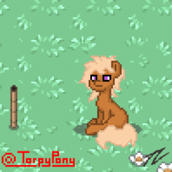 Size: 396x396 | Tagged: safe, artist:huvy, artist:torpy-ponius, oc, oc only, butterfly, earth pony, pony, pony town, abduction, animated, female, gif, mare, pixel art, shocked, solo, surprised