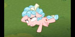Size: 1440x720 | Tagged: safe, screencap, cozy glow, pegasus, pony, g4, the ending of the end, leak, bow, cozybuse, curly hair, cutie mark, defeated, female, filly, floppy ears, foal, freckles, gritted teeth, hair bow, loser, solo, spread wings, tail bow, wings