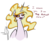 Size: 617x501 | Tagged: safe, artist:jargon scott, daybreaker, alicorn, pony, g4, candle, dialogue, fangs, female, innuendo, literal, mane of fire, mare, missing accessory, open mouth, simple background, solo, white background