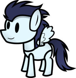 Size: 1142x1175 | Tagged: safe, artist:fineprint-mlp, artist:urpleb3atin, soarin', pony, g4, male, paper mario, simple background, solo, style emulation, super mario bros., transparent background