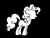 Size: 800x600 | Tagged: safe, artist:baka-neku, pinkie pie, earth pony, pony, g4, black and white, female, grayscale, monochrome, solo, stencil