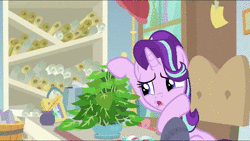 Size: 1280x720 | Tagged: safe, edit, edited screencap, screencap, applejack, fluttershy, phyllis, rainbow dash, rarity, starlight glimmer, trixie, changeling, earth pony, pegasus, pony, unicorn, a horse shoe-in, g4, to where and back again, animated, disguise, disguised changeling, fake applejack, fake fluttershy, fake rainbow dash, fake rarity, laughing, sound, webm