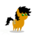 Size: 500x500 | Tagged: safe, artist:bigrodeo, oc, oc only, oc:sweet tooth, earth pony, pony, pointy ponies, solo