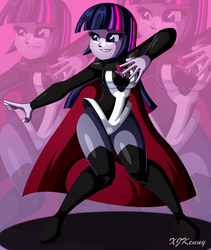 Size: 800x946 | Tagged: safe, artist:xjkenny, twilight sparkle, human, equestria girls, g4, clothes, cosplay, costume, crossover, dc comics, dc superhero girls, female, lauren faust, solo, zatanna, zoom layer