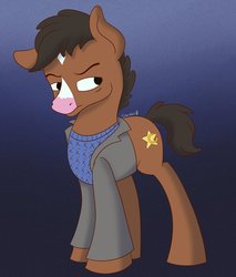 Size: 1020x1200 | Tagged: safe, artist:sora synthis, earth pony, pony, bojack horseman, ponified, solo