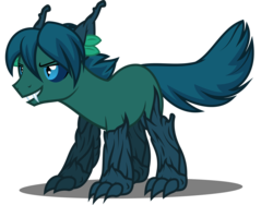 Size: 2594x1954 | Tagged: safe, artist:tsabak, oc, oc only, oc:poison trail, hybrid, original species, timber pony, timber wolf, blue sclera, simple background, solo, species swap, transparent background, vector