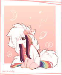 Size: 924x1128 | Tagged: safe, artist:php146, oc, oc only, oc:ayaka, earth pony, pony, alternate design, female, mare, ponified, rainbow tail, solo, species swap