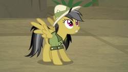 Size: 1920x1080 | Tagged: safe, screencap, daring do, pegasus, pony, daring doubt, g4, clothes, female, hat, pith helmet, shirt, solo