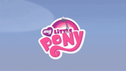 Size: 1240x698 | Tagged: safe, animated, gif, logo, luxo jr., my little pony logo, no pony, pixar