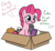 Size: 3609x3356 | Tagged: safe, artist:czu, pinkie pie, earth pony, pony, g4, box, commission, cute, decoration, dialogue, diapinkes, female, grave, gravestone, halloween, high res, holiday, mare, nightmare night, offscreen character, pumpkin, simple background, sitting, skull, smiling, solo, white background