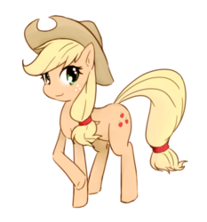 Size: 3944x4229 | Tagged: safe, artist:akainu_pony, applejack, earth pony, pony, g4, absurd resolution, cowboy hat, cute, female, hat, jackabetes, mare, pixiv, simple background, solo, white background
