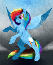 Size: 675x829 | Tagged: safe, artist:dragonfruitdarigan, part of a set, rainbow dash, pegasus, pony, g4, cutie mark, female, mare, narrowed eyes, rearing, smiling, solo, spread wings, wings