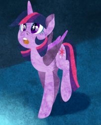 Size: 650x800 | Tagged: safe, artist:dragonfruitdarigan, part of a set, twilight sparkle, alicorn, pony, g4, abstract background, cutie mark, female, looking up, mare, open mouth, solo, starry eyes, twilight sparkle (alicorn), wingding eyes