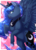 Size: 1230x1690 | Tagged: safe, artist:silentwolf-oficial, princess luna, alicorn, pony, g4, crown, cute, cutie mark, digital art, ear fluff, female, hoof shoes, jewelry, looking at you, lunabetes, mare, peytral, profile, regalia, smiling, solo, spread wings, wings