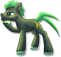 Size: 2524x2356 | Tagged: safe, artist:tiothebeetle, oc, oc only, earth pony, pony, series:random gifting is magic, cutie mark, high res, solo, thinking, unshorn fetlocks