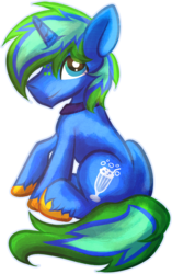 Size: 1756x2801 | Tagged: safe, artist:tiothebeetle, oc, oc only, pony, unicorn, series:random gifting is magic, cutie mark, looking at you, male, raised hoof, solo, unshorn fetlocks